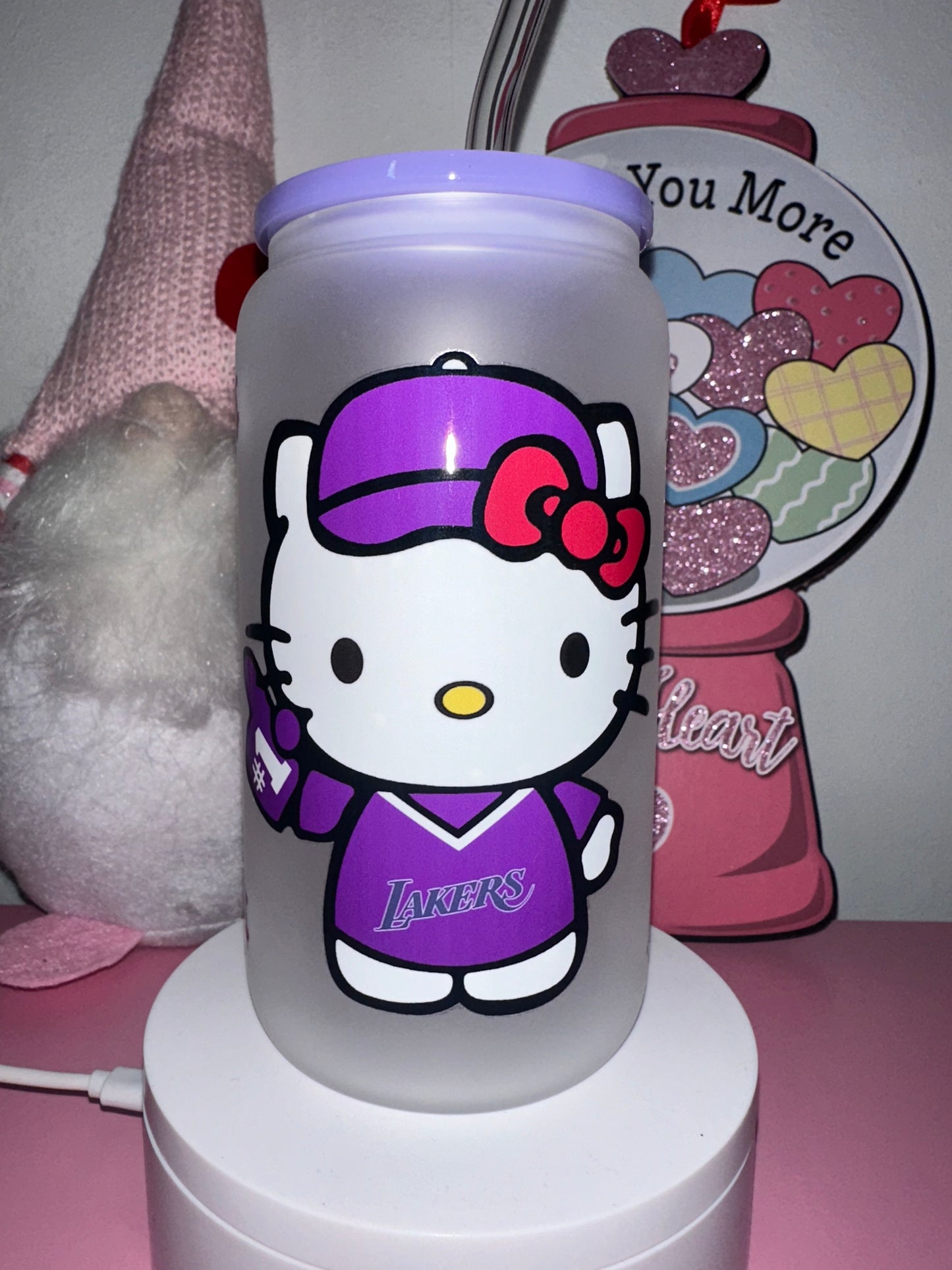 HK Basketball Frosted Glass Tumbler