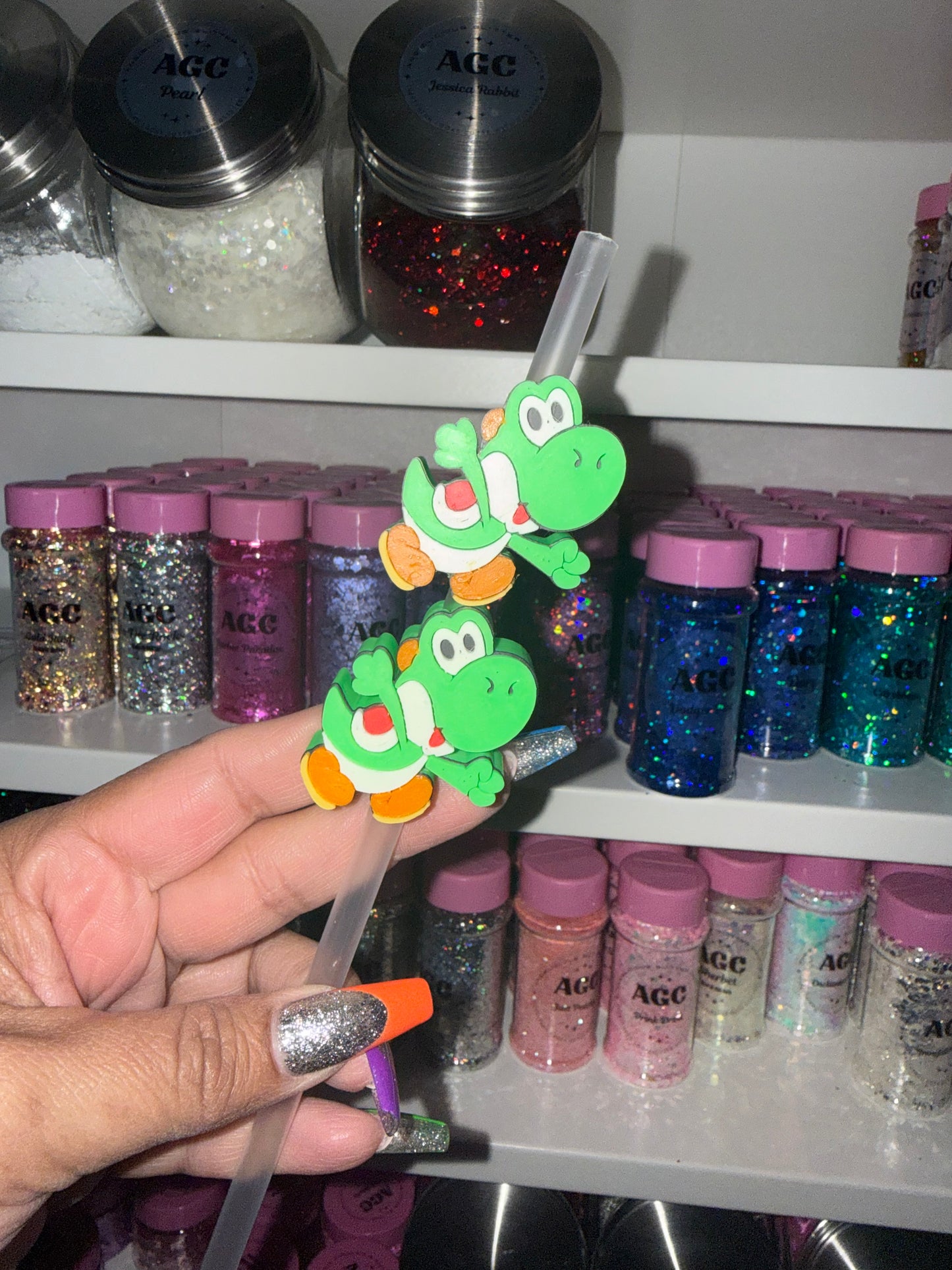 Yoshi 3D Straw Topper