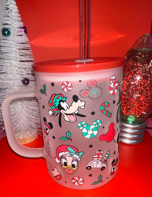 Christmas Frosted Glass Mug