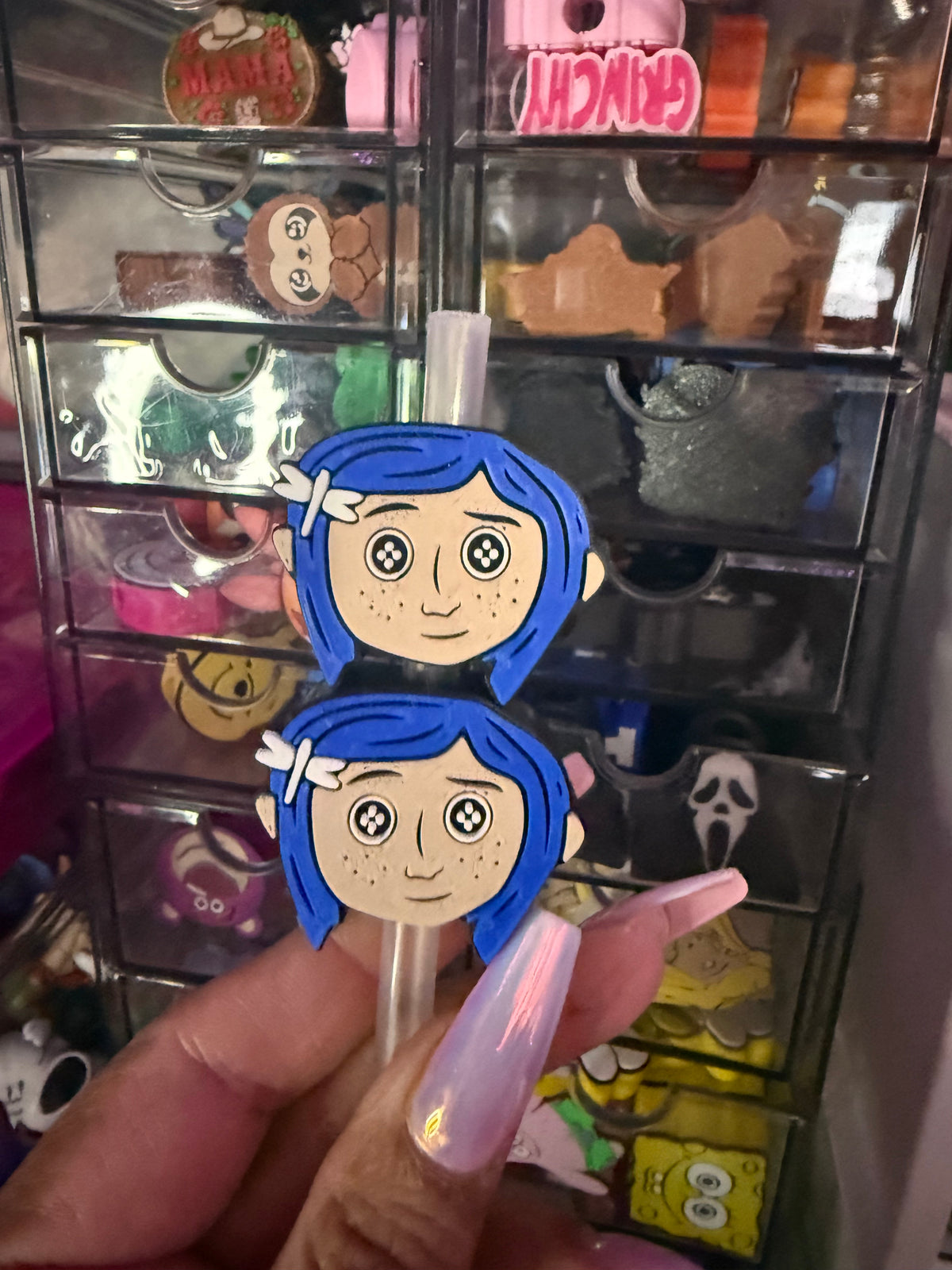 Coraline 3D Straw Topper