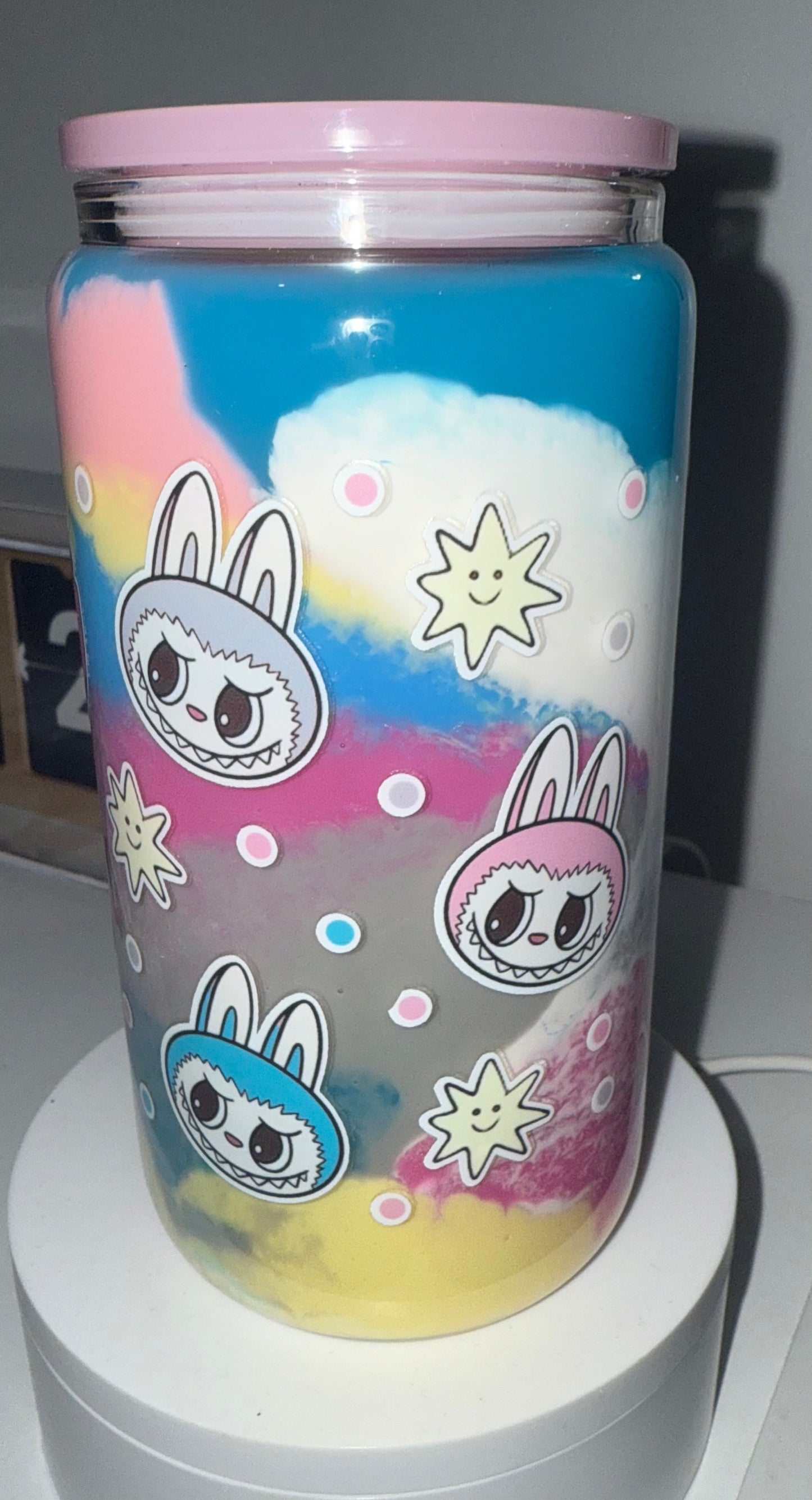 Labubu Blue Alien Snow Globe