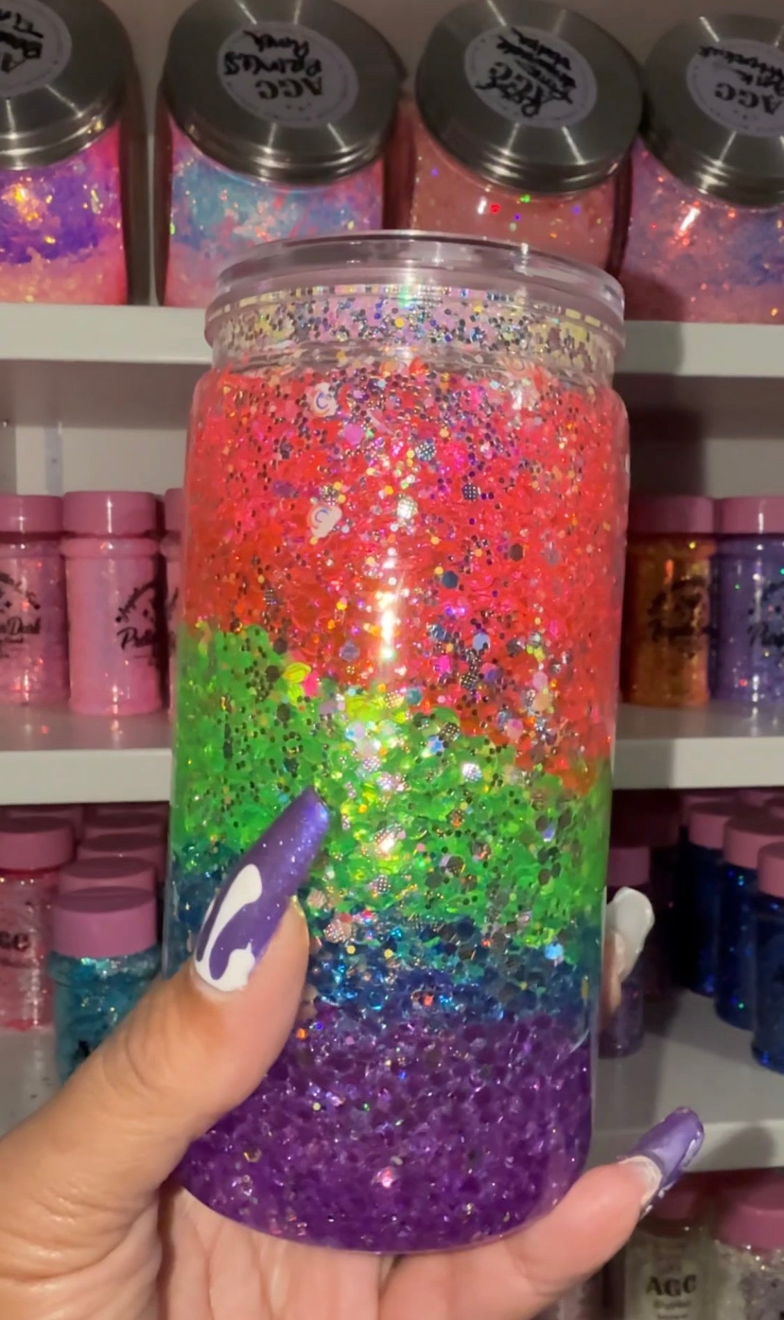 Rainbow Diamond Snow Globe