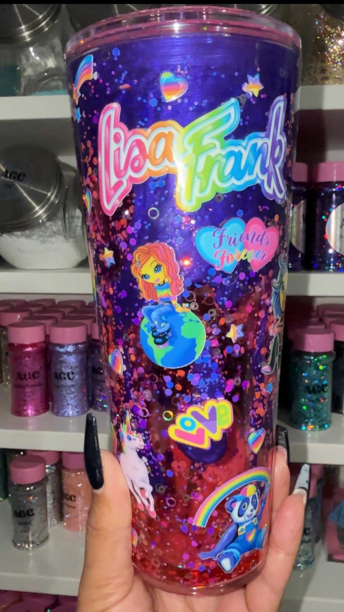 Lisa Frank Lava Drip Snow Globe