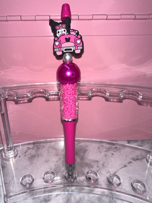 Pink Bling Beaded Pen