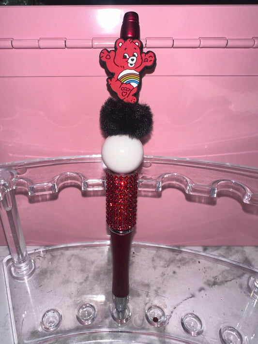 Red Bling Beaded Pen