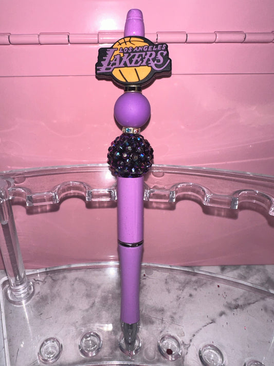Purple Focal Beaded Pen