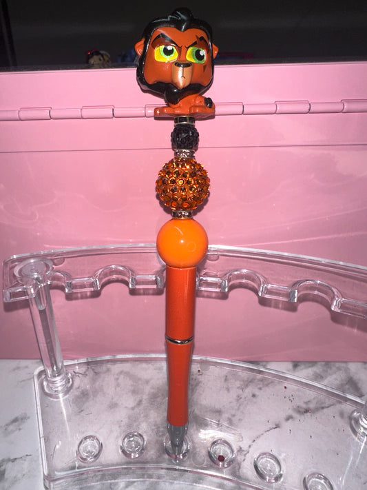 Orange Beaded Pen
