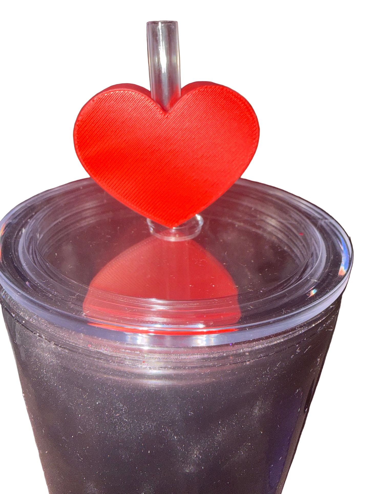 Red Heart 3D Straw Topper