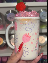 Pink Cow Mug Snow Globe