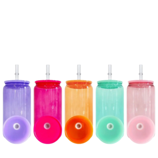 Glass Clear Colored Tumblers