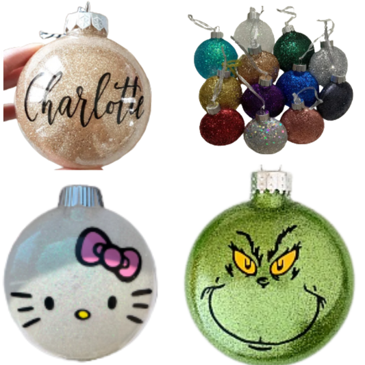 12pk Customized Christmas Ornaments