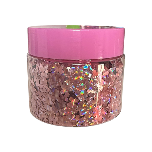 Pink Holographic Butterflies