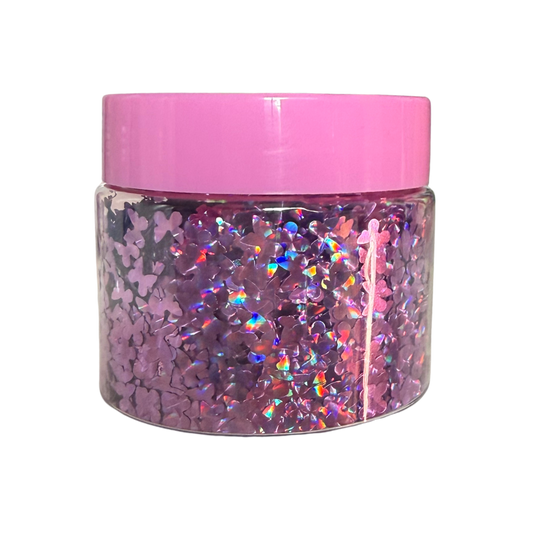 Purple Holographic Butterflies