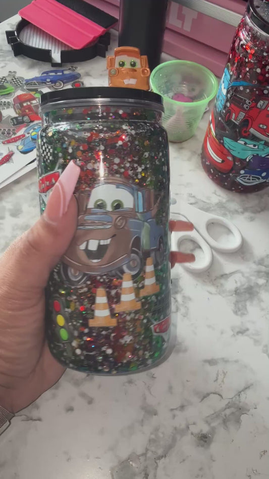 Tow Truck Snow Globe Tumbler