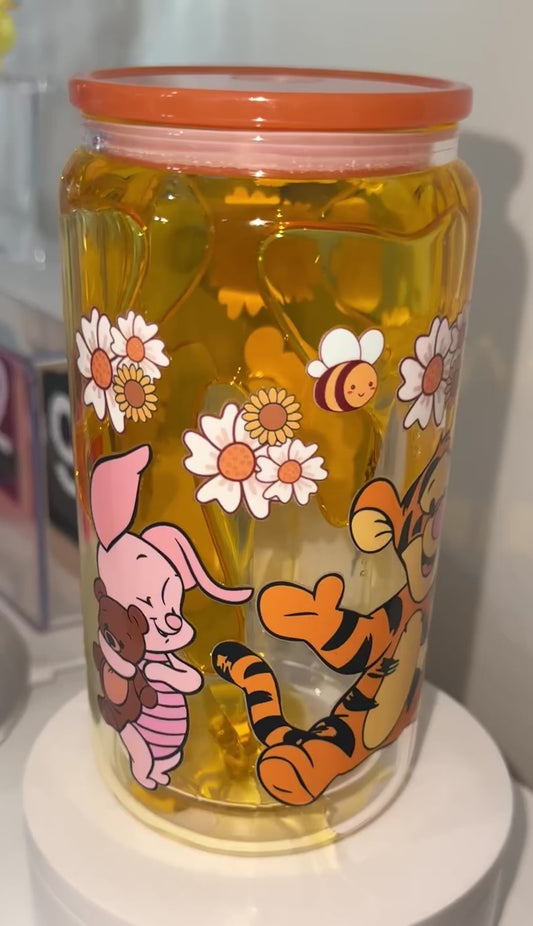 Honey Drip Glass Tumbler